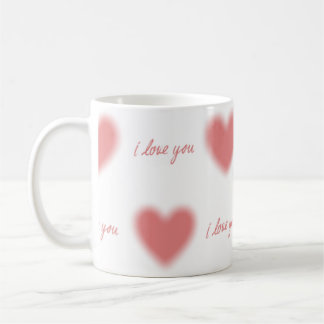 De Café Adoro-te caneca com corações