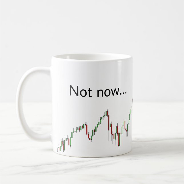 De Café Agora não... Estou negociando - caneca do comercia (Esquerda)