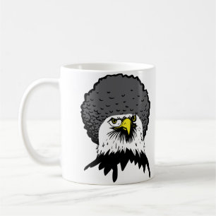 De Café Águia Americana Careca Afro Caneca Divertida Canec