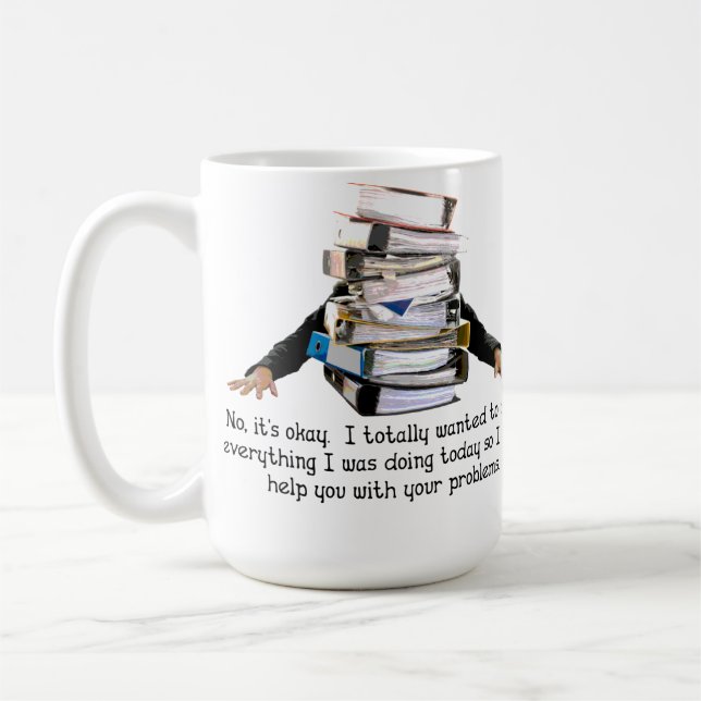 De Café Ajuda com sua caneca engraçada dos problemas (Esquerda)