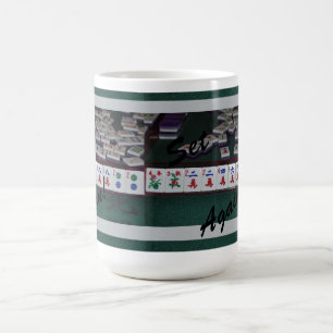 De Café "Ajuste outra vez" a caneca do Mah Jongg