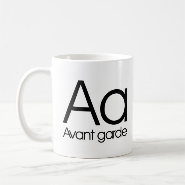 De Café Alfabeto da caneca da tipografia - vanguarda (Esquerda)