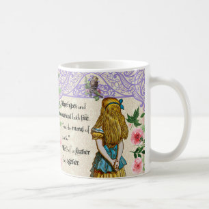De Café Alice na caneca das citações dobro do país das
