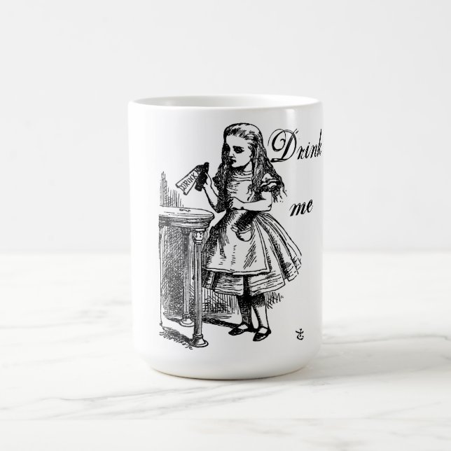 De Café Alice no país das maravilhas "bebe-me" caneca (Centro)