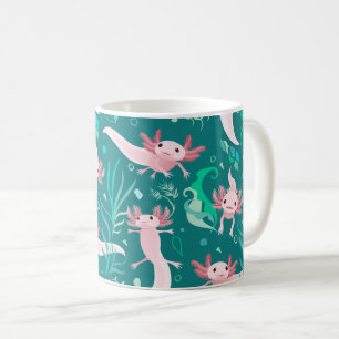 De Café Alotta Axolotls cor-de-rosa na caneca lacrimogêne