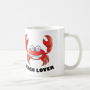 De Café Amante da praia - branco caneca branca clássica d