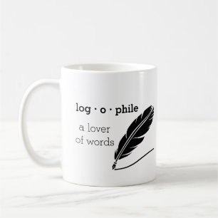 De Café Amante do tamanho da caneca das palavras pequeno