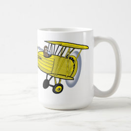 De Café Amarelo da caneca do biplano
