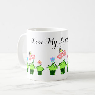 De Café "Ame caneca bonito do meu jardim pequeno"