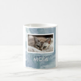De Café Ame-o caneca azul esverdeado feita sob encomenda