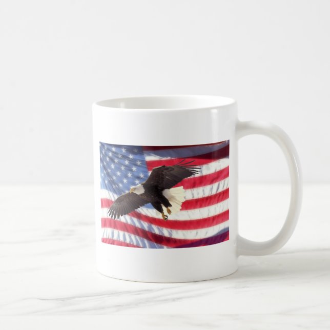De Café Americano Eagle e caneca da bandeira (Direita)
