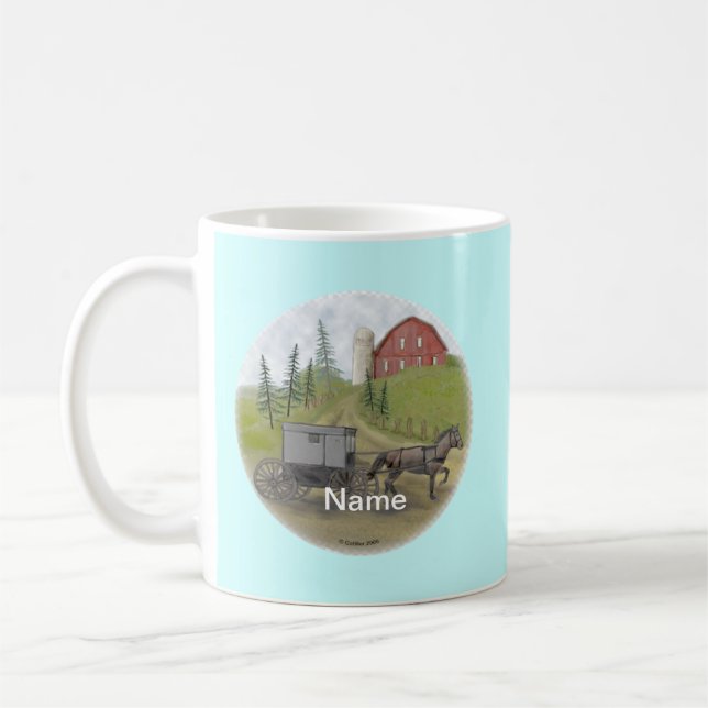 De Café Amish Buggy Visitando caneca (Esquerda)
