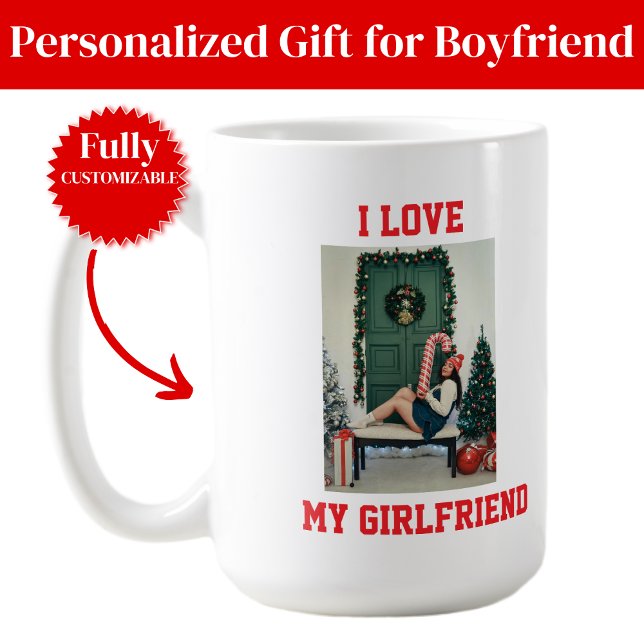 De Café Amo Minha Namorada Foto Caneca Clássica Presente (I Love My Girlfriend Photo Classic Mug Gift)