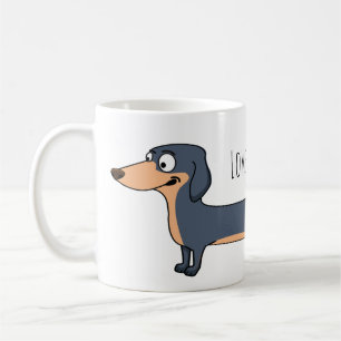 De Café Amo o Long Dog - Caneca Dachshund