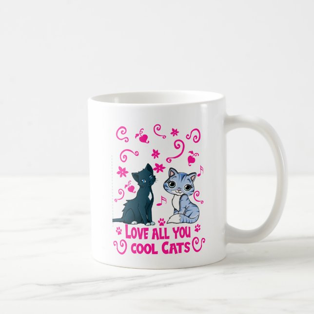 De Café Amo-vos Todos Os Gatos Legal" - A Caneca Purr-fect (Direita)