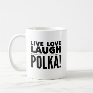 De Café Amor ao Vivo Ria Polka Polka caneca
