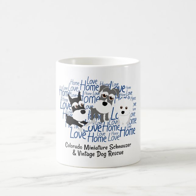 De Café Amor, casa - caneca do branco do Schnauzer (Centro)