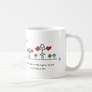 De Café Amor como a caneca grande por corações e por tud