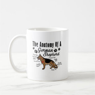 De Café Anatomia da caneca do german shepherd