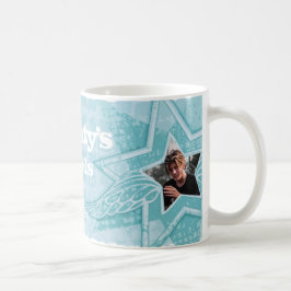 De Café Anjos da tia em estrelas caneca azul