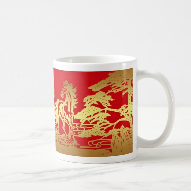 De Café Ano chinês da caneca do cavalo (Direita)