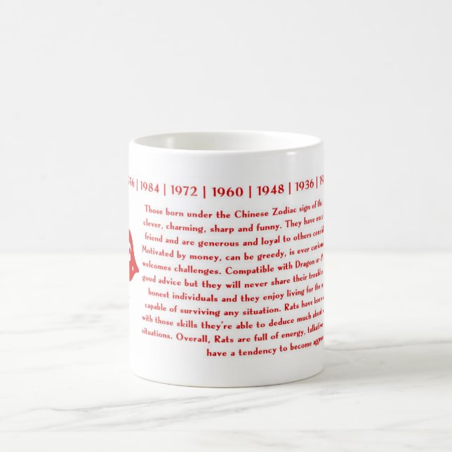 DE CAFÉ ANO CHINÊS DO ZODÍACO DA CANECA DO RATO (Centro)