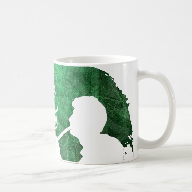 De Café Apenas aqui para assobiar a caneca - verde (Direita)