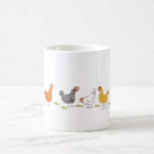 De Café Apenas quatro galinhas em uma caneca