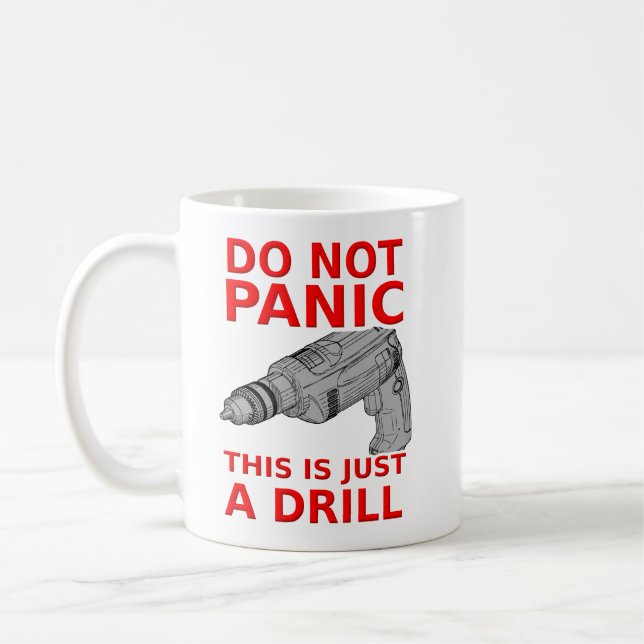 De Café Apenas uma Broca Caneca Divertida Humor (Esquerda)