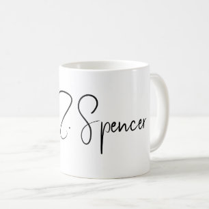 De Café apenas uma simples caneca branca com nome