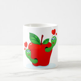 De Café Apple in Love, caneca branca