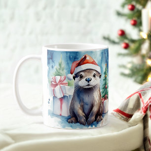 De Café Aquarela Festiva Outra Caneca Natal