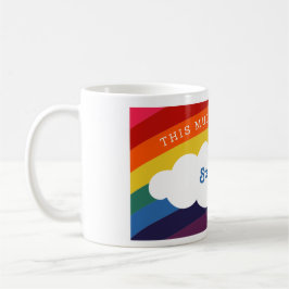 De Café Arco-Íris Retroativo | Esta Caneca Pertence A: Nom