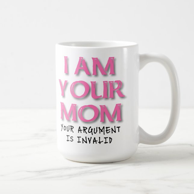 De Café Argumento da Mamãe é Inválido Caneca Divertida (Direita)
