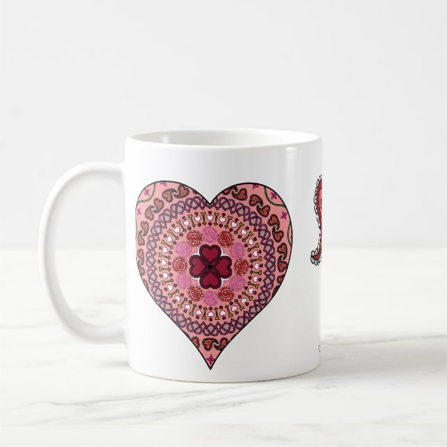 De Café As Camadas da Caneca do Coração (Esquerda)