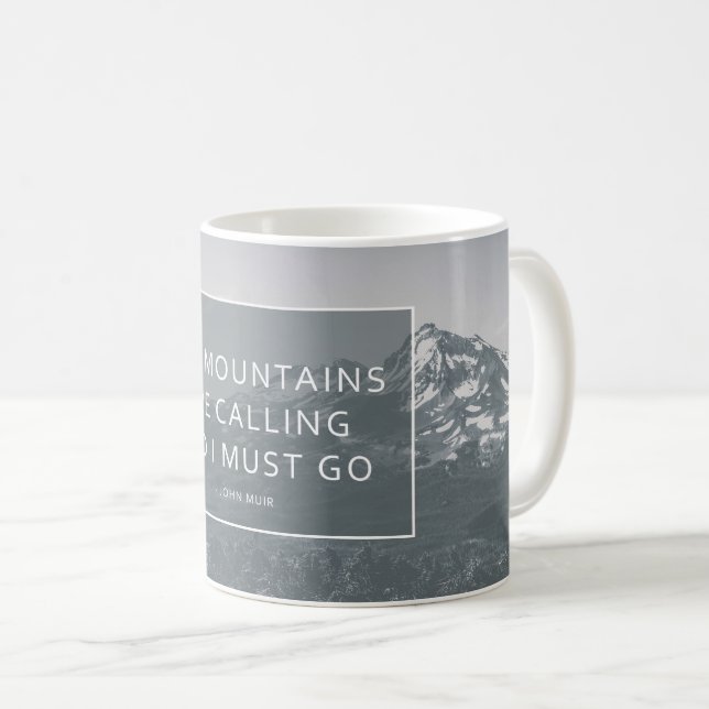 De Café As montanhas estão chamando a caneca (Frente Esquerda)