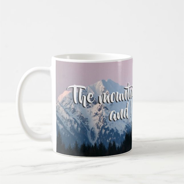 De Café As montanhas estão chamando a caneca (Esquerda)