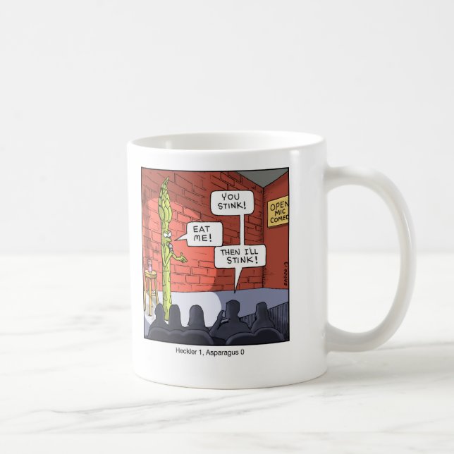 De Café Aspargo engraçado da caneca dos desenhos animados (Direita)