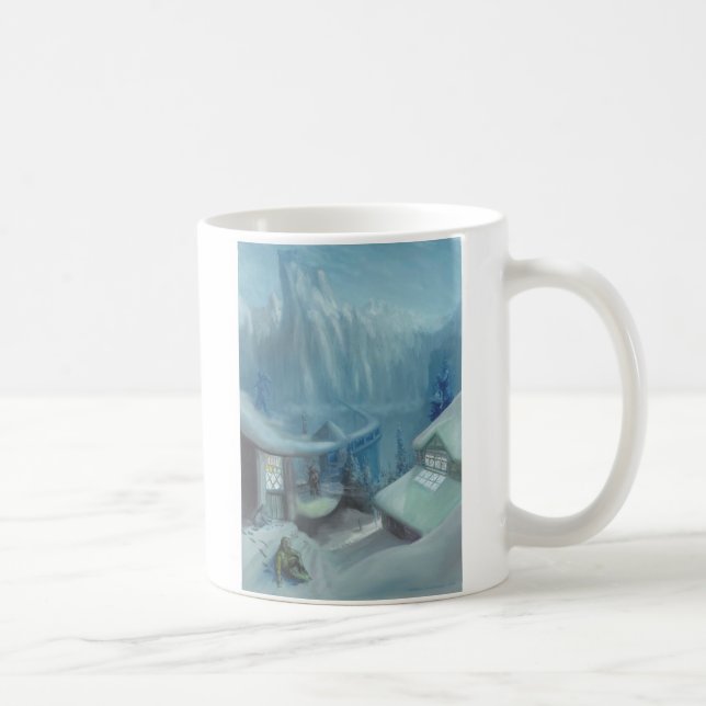 De Café Assento na neve - caneca (Direita)