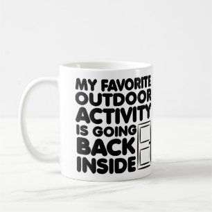 De Café Atividade Favorita ao Ar Livre Está Dentro Caneca