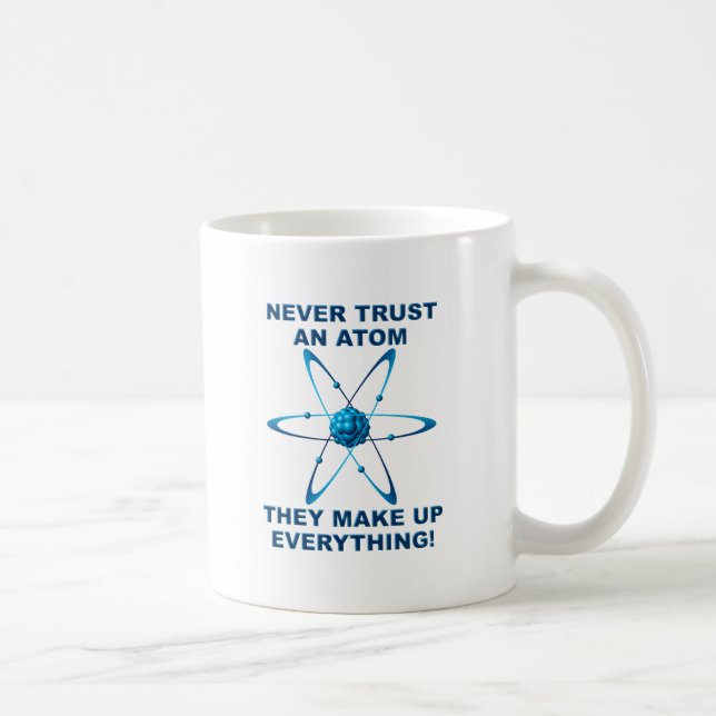 De Café Átomos Formam Tudo Caneca Divertida (Direita)