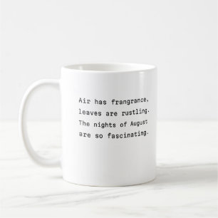 De Café augusto caneca tipografia poética fragrância poéti