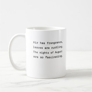 De Café augusto caneca tipografia poética fragrância poéti