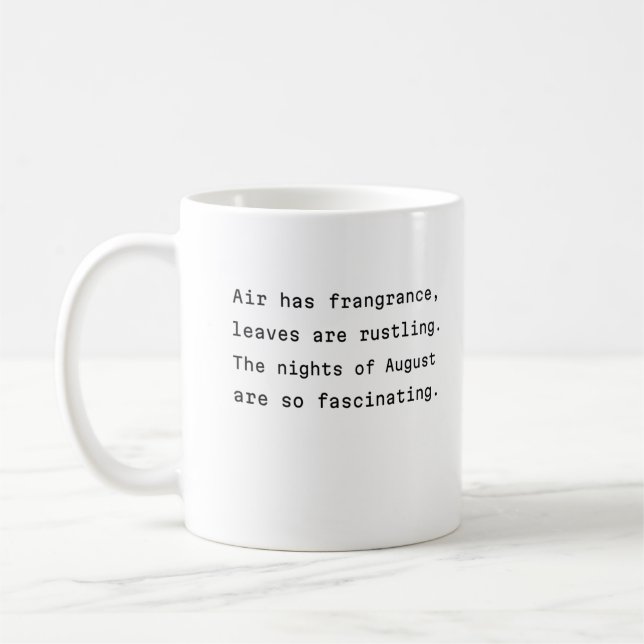 De Café augusto caneca tipografia poética fragrância poéti (Esquerda)