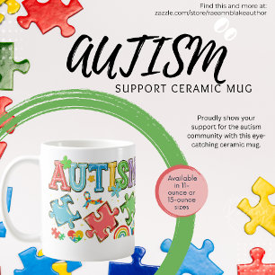 De Café Autismo Suporte a caneca cerâmica