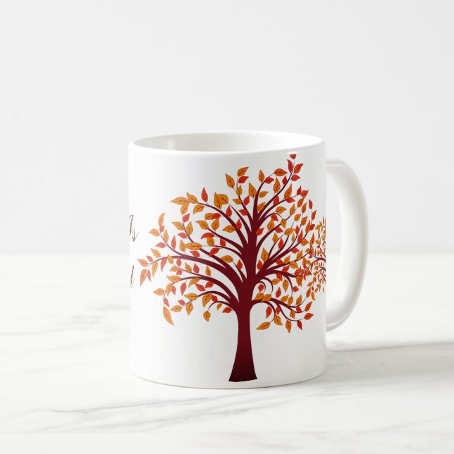 De Café Autumn É Uma Linda Caneca (Frente Esquerda)