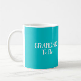 De Café Avô para ser - Caneca Fundo Azul Teal