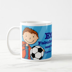 De Café Azul da caneca do herói do futebol do futebol do