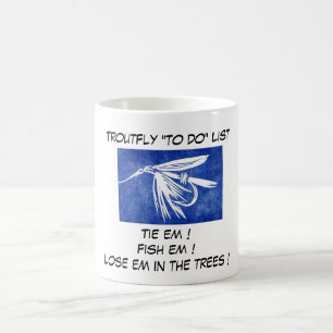De Café "Azul da mosca molhada - caneca da lista da mosca