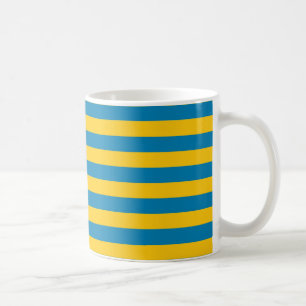 De Café Azul e ouro listra a caneca